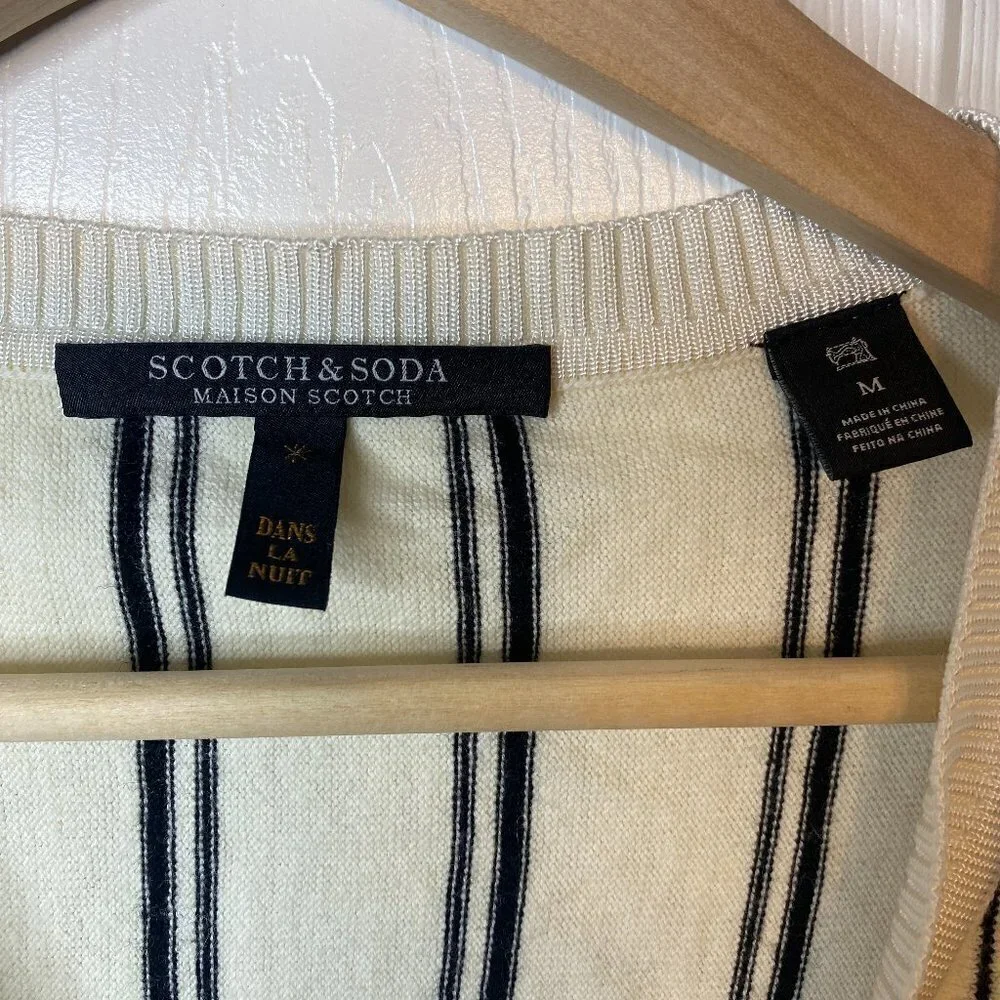 Scotch & Soda Striped V-Neck Cardigan